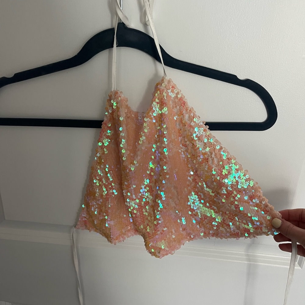 Sequined going out top